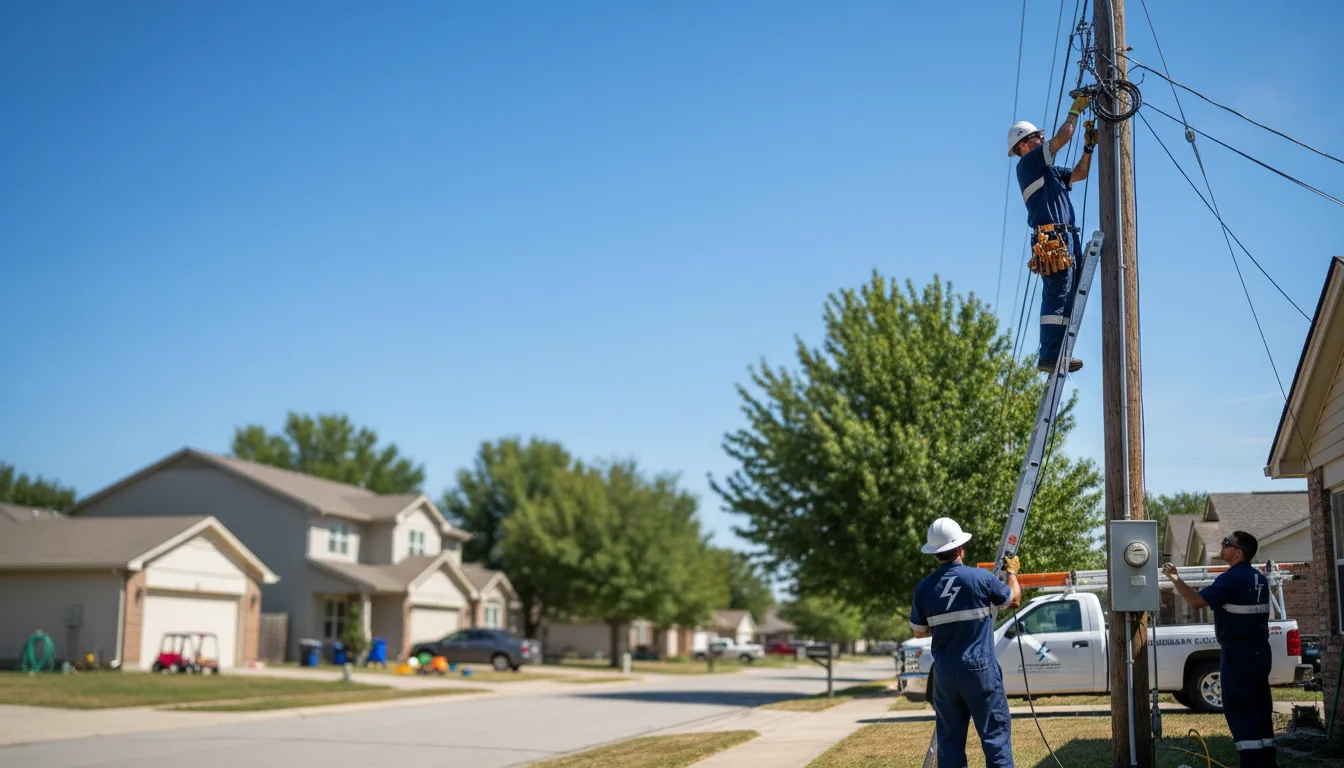 Residential electrician providing installation services in Teeds Grove, IA
